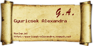 Gyuricsek Alexandra névjegykártya