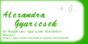 alexandra gyuricsek business card
